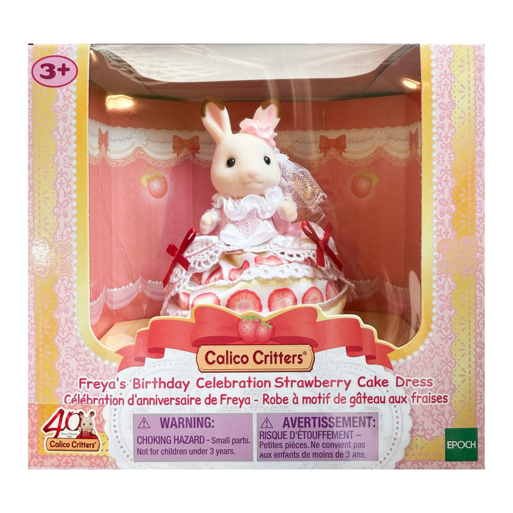 freya's birthday celebration strawberry cake dress Calico Critter – Brilliant Sky Toys and Books Size:MADE TO MEASURE multi-c the Chocolat Rabbit Girl BIG MAMA, Omg this