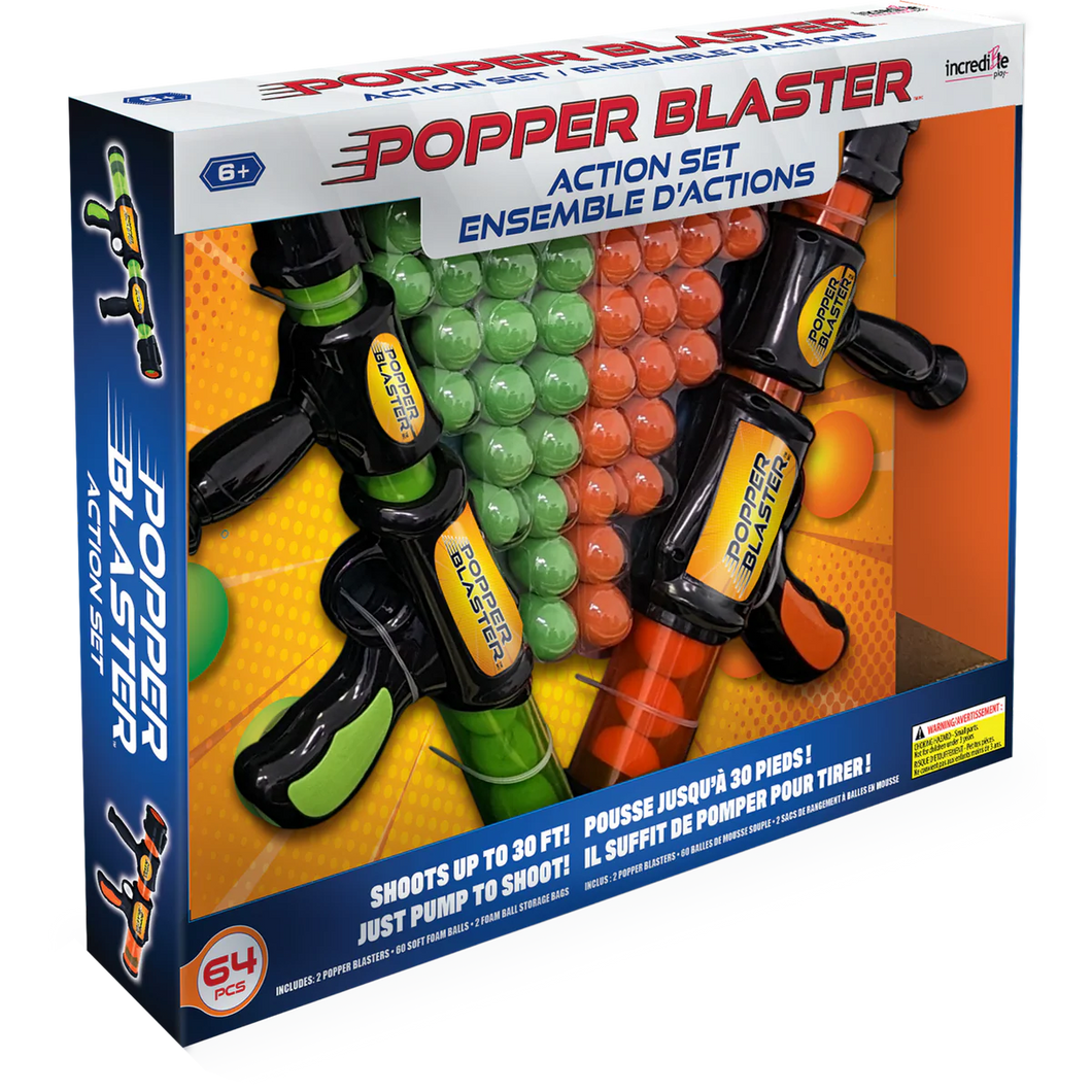 Popper Blaster - 2 Guns with 60 Balls